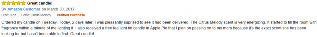 Unrivaled Candles Amazon Reviews