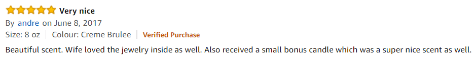 Unrivaled Candles Amazon Reviews