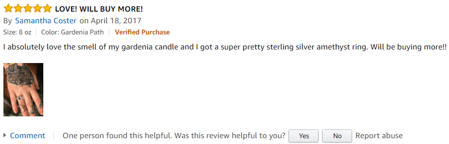 Amazon Reviews in Unrivaled Candles