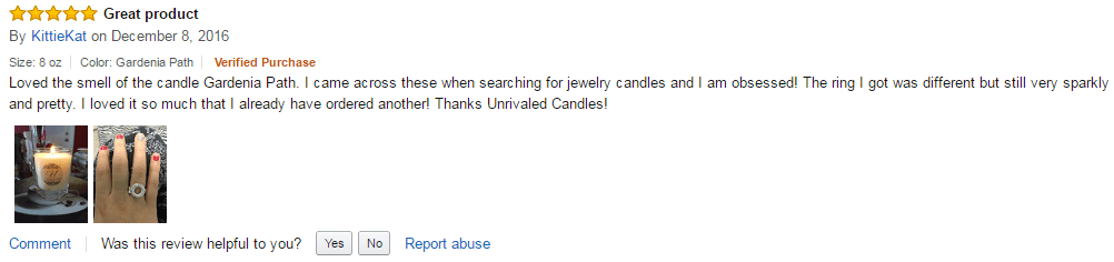 Amazon Reviews in Unrivaled Candles