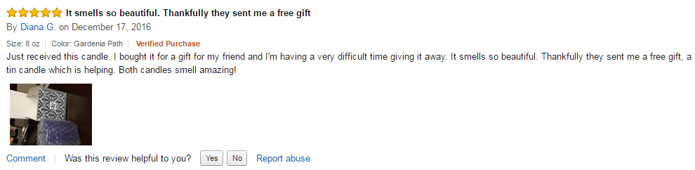 Amazon Reviews in Unrivaled Candles